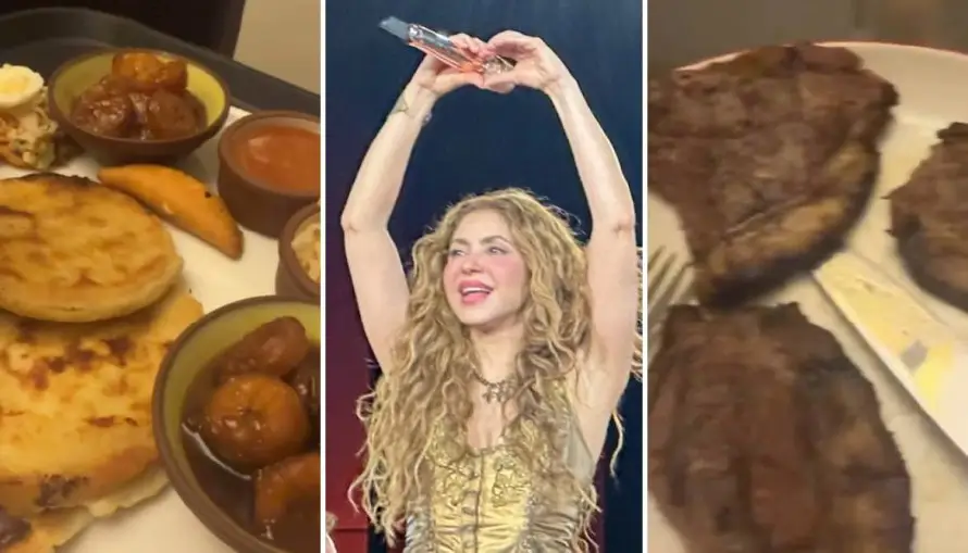 Esta es la comida de una loba después de su concierto en El Salvador