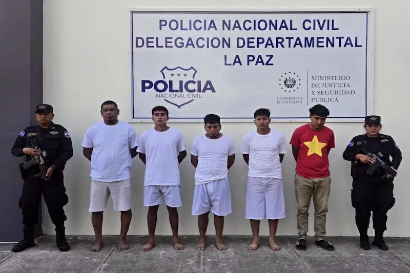 PNC captura a cinco sujetos por asesinar a un hombre en Zacatecoluca