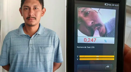 Con 247 grados de alcohol, joven de 26 años atropelló a una persona y chocó tras perder el control de su vehículo según la PNC