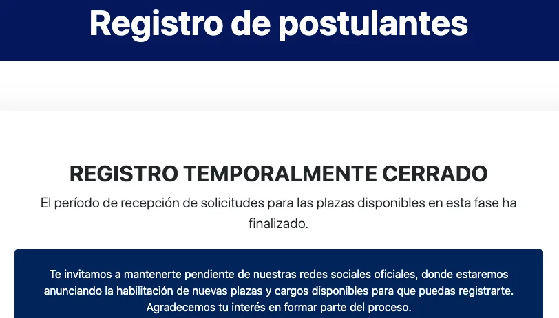 El TSE cierra la recepción de solicitudes para plazas temporales de las elecciones de 2027