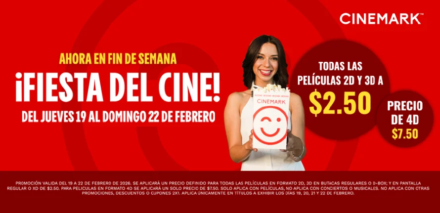 ¡Cinemark El Salvador se une a la Fiesta del Cine con precios especiales para todos!
