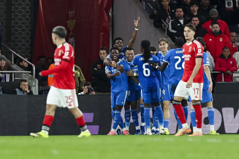Vinícius da triunfo al Real Madrid ante Benfica en la Champions