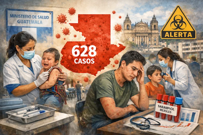 Guatemala registra un aumento del 75 % en casos de sarampión en una semana