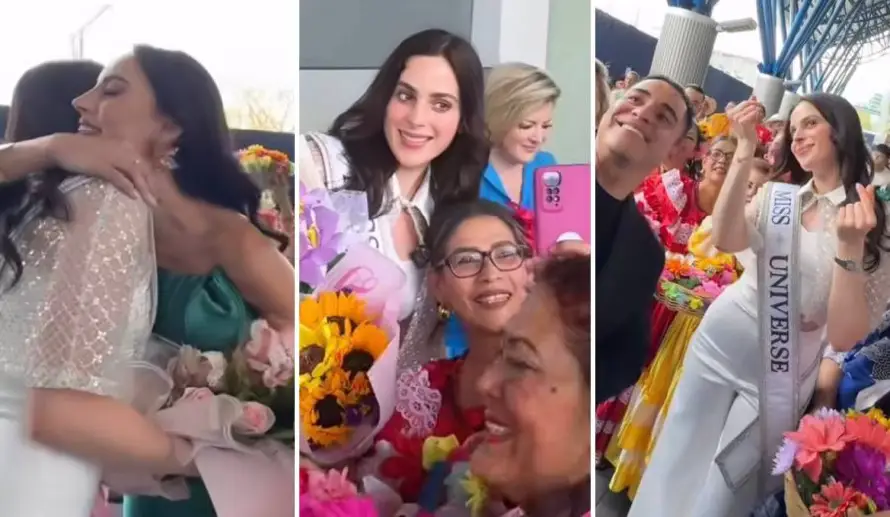 Miss Universo Fátima Bosch es recibida con mariachi y fiesta en El Salvador