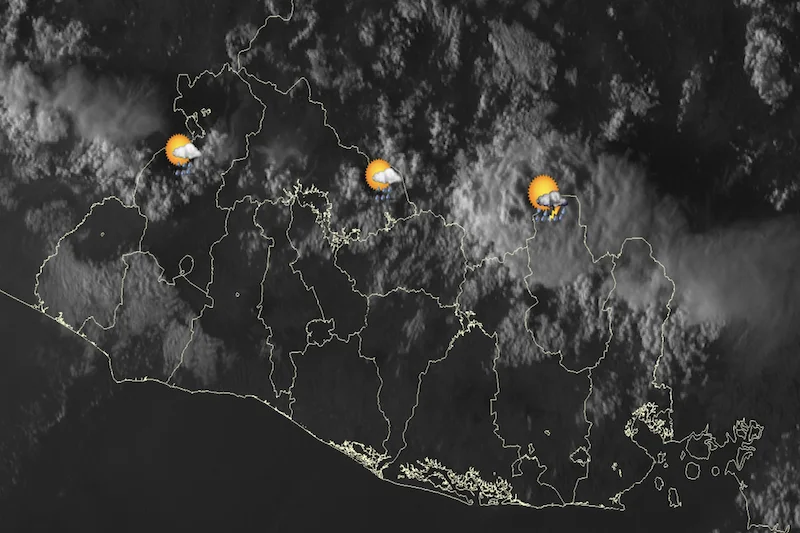 Lluvias aisladas y calor intenso predominarán este viernes en El Salvador