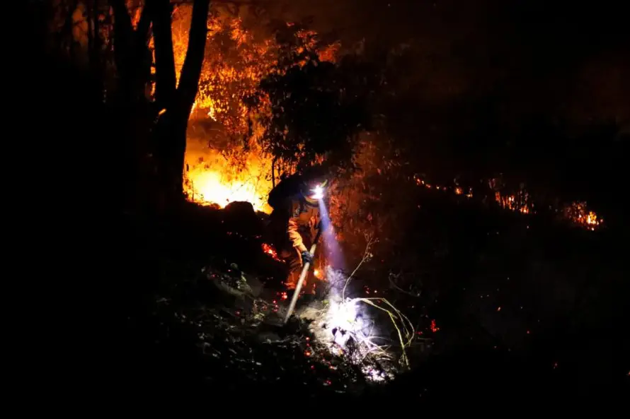 Atienden primeros incendios de maleza seca del período vacacional en San Salvador y La Paz