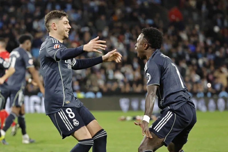 El Real Madrid vence 1-2 al Celta con gol de Valverde