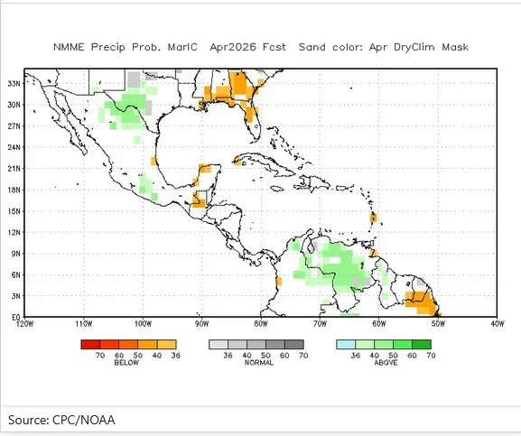 Lluvias irregulares y altas temperaturas podrían retrasar siembras en Centroamérica, advierte Fews Net