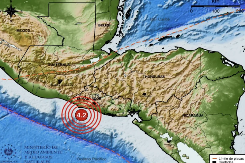 Sismo de magnitud 4.2 frente a costa de La Libertad