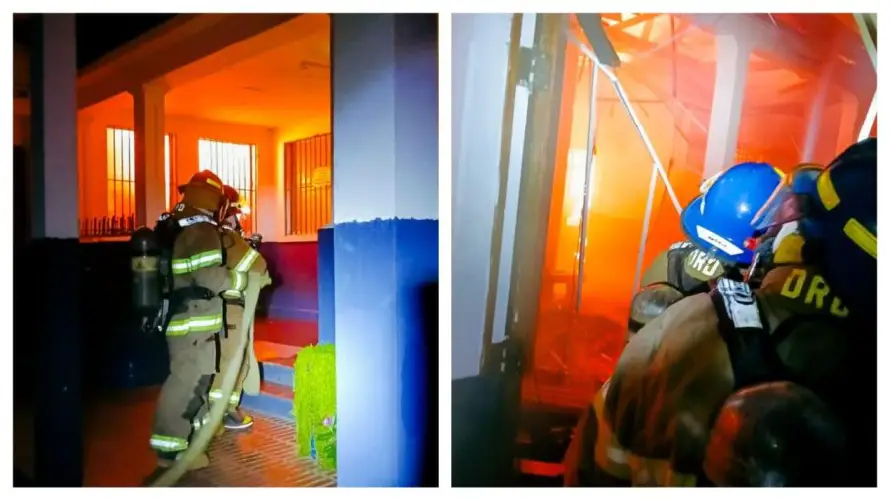 Un incendio arrasa el Centro de Gobierno en Sensuntepeque