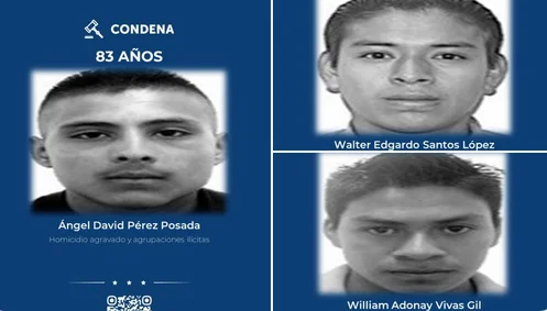 Condenas de hasta 83 años de prisión contra supuestos miembros del Barrio 18 por crímenes cometidos entre 2011 y 2017