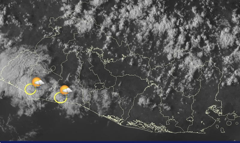 Pronostican lluvias y tormentas para este domingo en El Salvador
