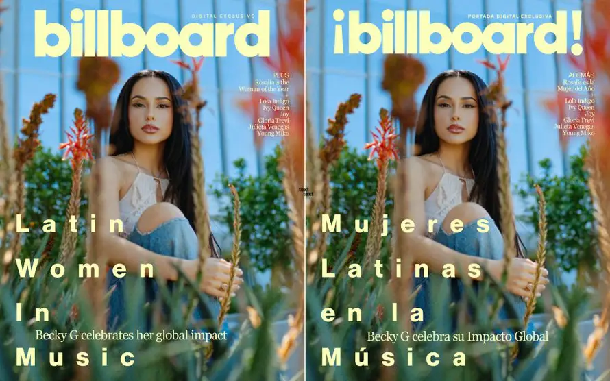 Becky G ocupa las portadas de Billboard y Billboard Español como mujer latina