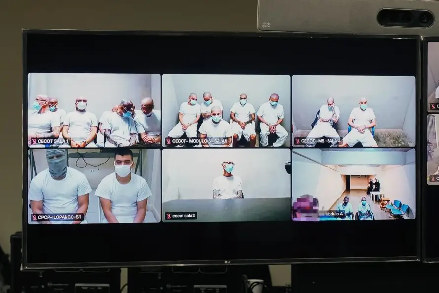 Fiscalía identifica a 21 de los 22 ranfleros de la MS-13 enjuiciados en macroaudiencia por más de 9,000 "hechos criminales"