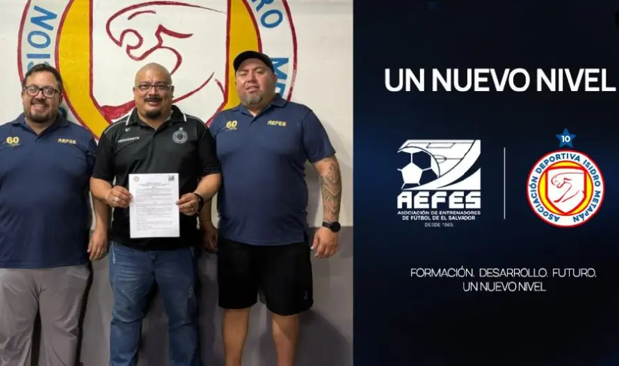 Isidro Metapán sella acuerdo con la Asociación de Entrenadores de Fútbol de El Salvador