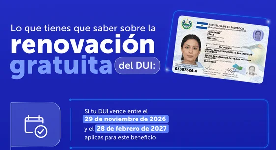 RNPN habilita trámite gratuito del DUI y llama a realizarlo antes del 28 de noviembre