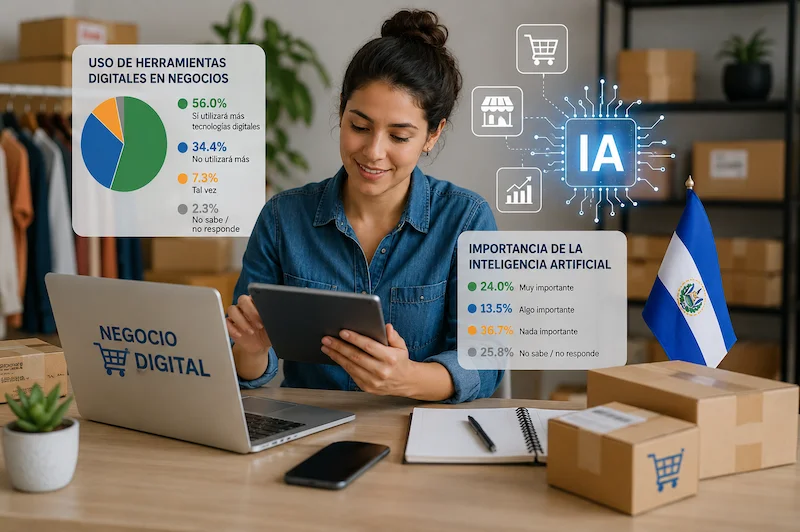 Emprendedores salvadoreños se inclinan al uso de herramientas digitales pero aún ven lejana la inteligencia artificial