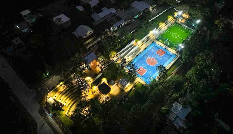 DOM inaugura polideportivo en Santa Catarina Masahuat
