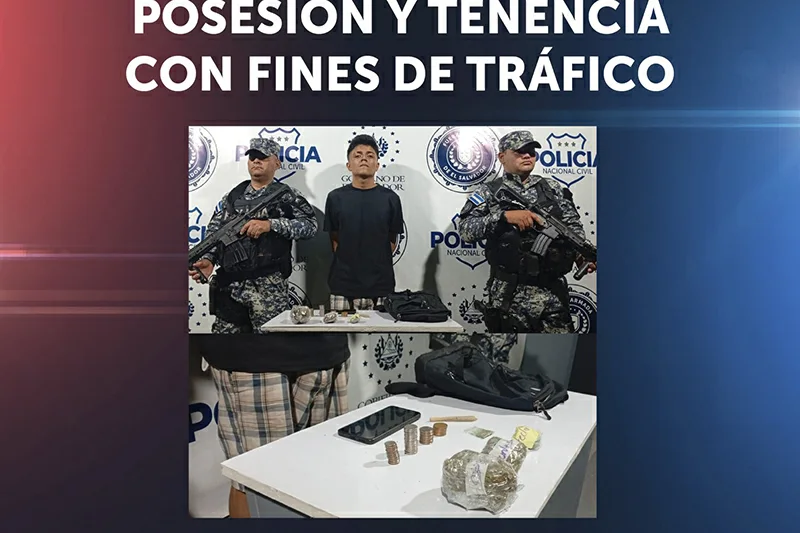 Capturan a hombre con porciones de marihuana ocultas en un vehículo en Soyapango
