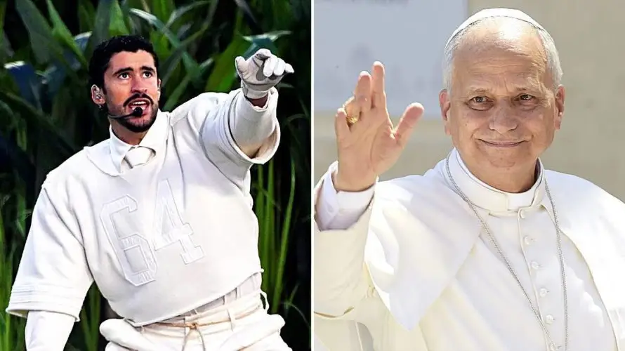 El papa se reunió con Bad Bunny y su familia en el Santiago Bernabéu