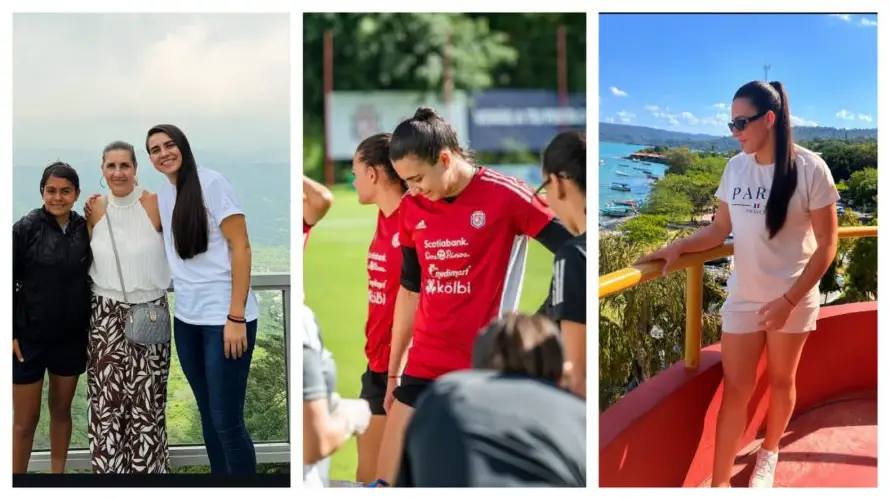 La portera costarricense Daniela Solera comparte imágenes de su recorrido por El Salvador con Brenda Cerén
