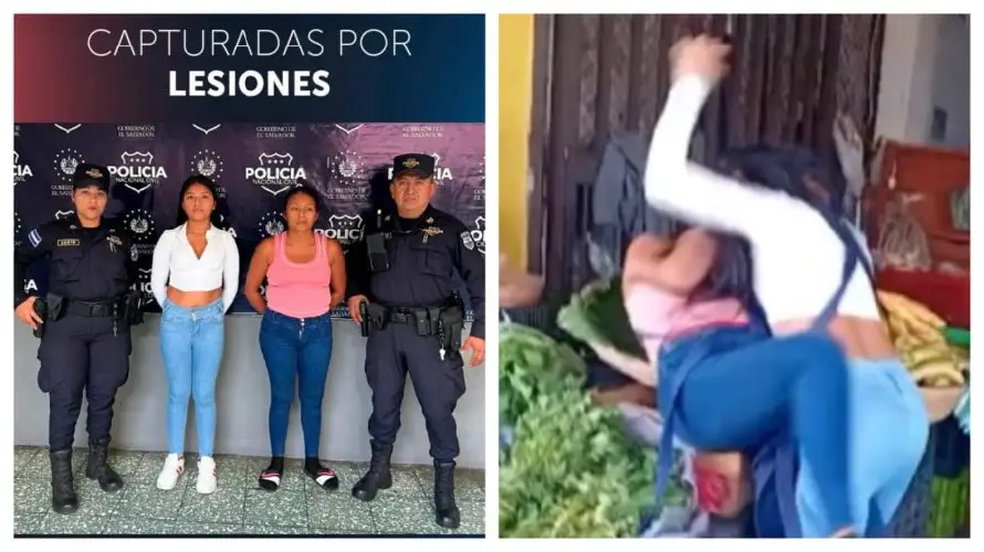 Dos mujeres son arrestadas luego de una riña en el Mercado Central de Sonsonate