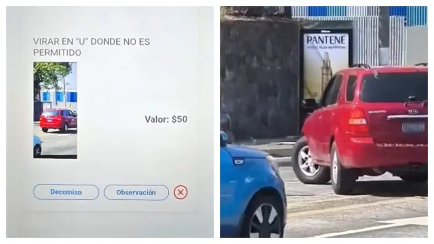 Imponen multa de $150 a conductor por maniobra prohibida en la 49 Avenida Sur