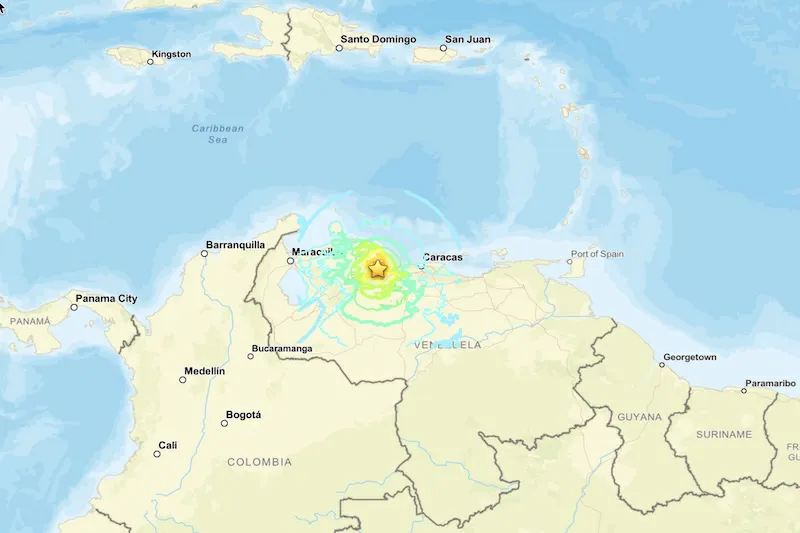 Terremoto de magnitud 7.1 sacude Venezuela y activa alerta de tsunami
