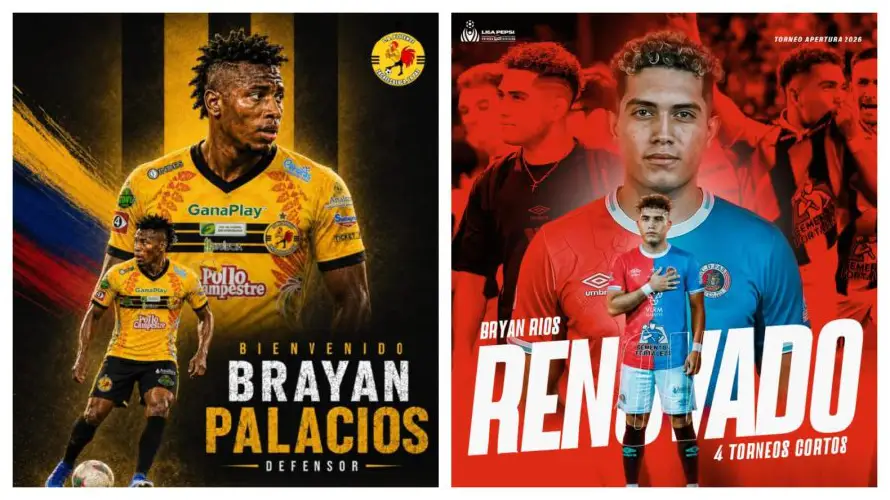 Platense ficha al colombiano Brayan Palacios y FAS renueva al delantero Bryan Ríos