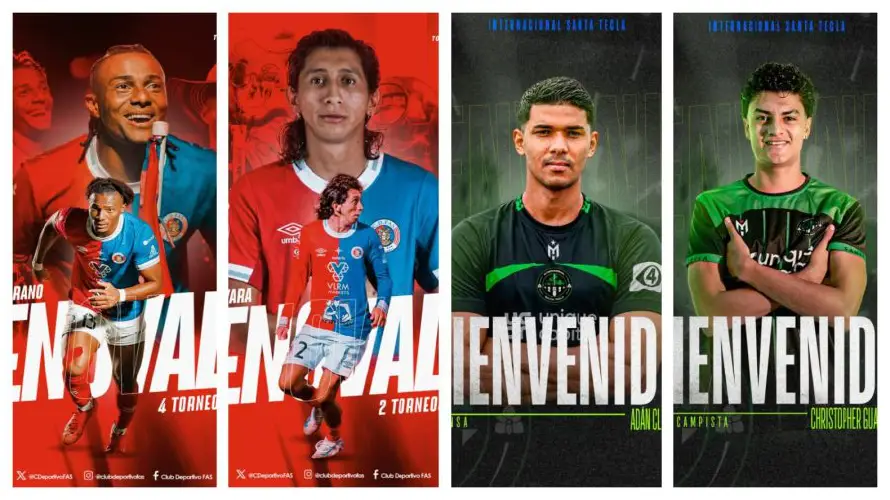FAS renueva a José Guevara y Édgar Medrano; Inter Tecla incorpora a Adán Clímaco y Christopher Guardado