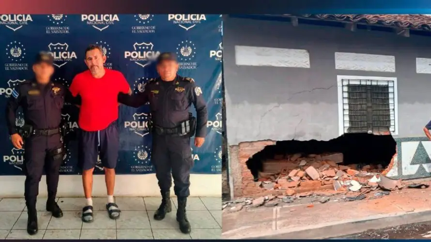 Arrestan a conductor con 284 grados de alcohol tras impactar su vehículo contra una casa en San Miguel