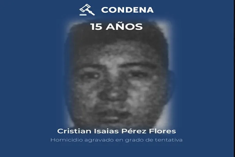 Condenan a 15 años de prisión a sujeto que intentó asesinar a un agente de la PNC
