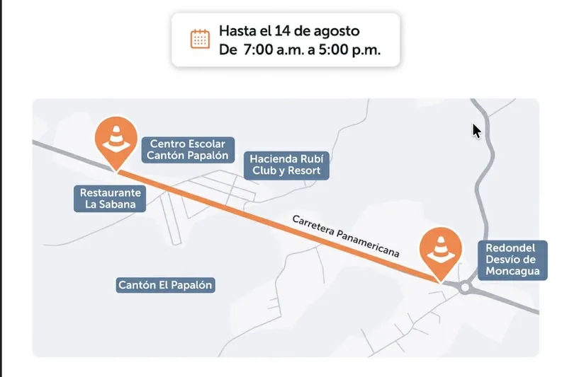 MOP restringirá un carril en la carretera Panamericana por obras en San Miguel