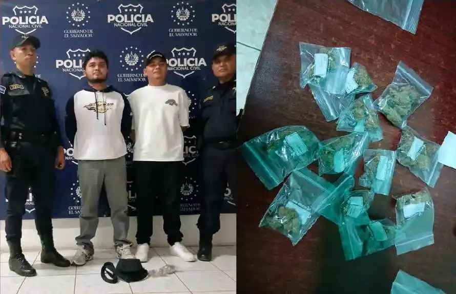 Detienen a dos  hombres con droga en San Miguel