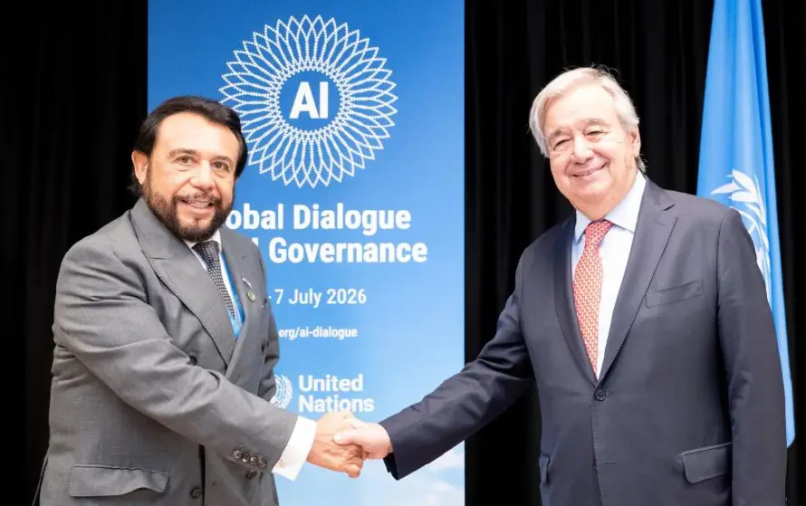 Ulloa y secretario general de la ONU tratan desafíos ante el “rápido desarrollo de la IA”