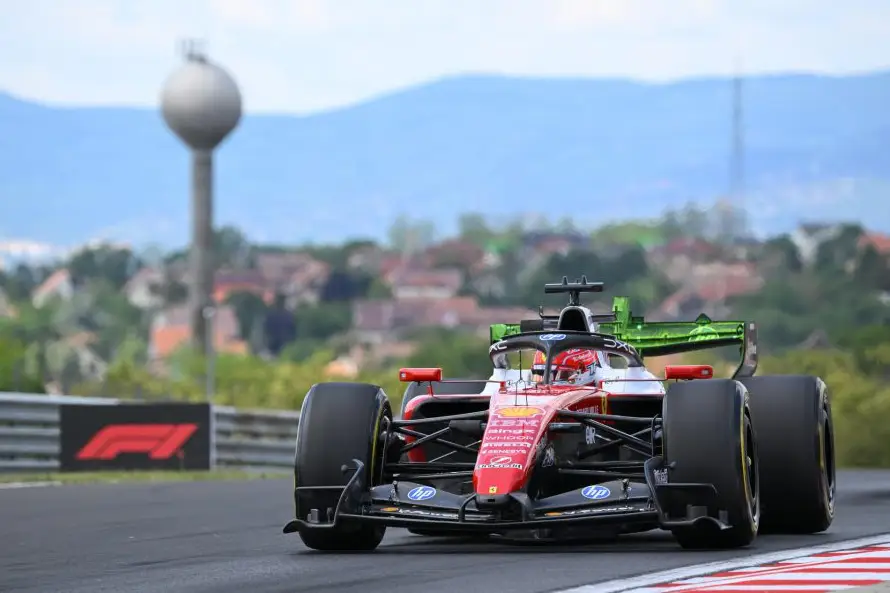 El piloto monegasco Charles Leclerc lidera primer ensayo del GP de Hungría con Ferrari