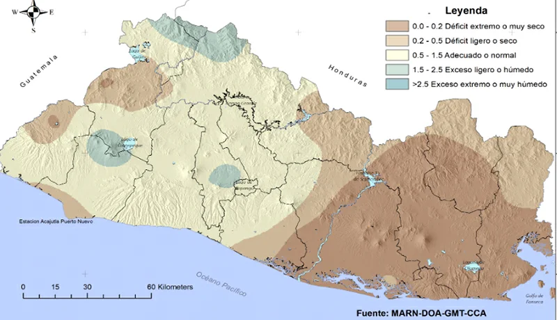 MARN registra sequía meteorológica fuerte en el oriente salvadoreño