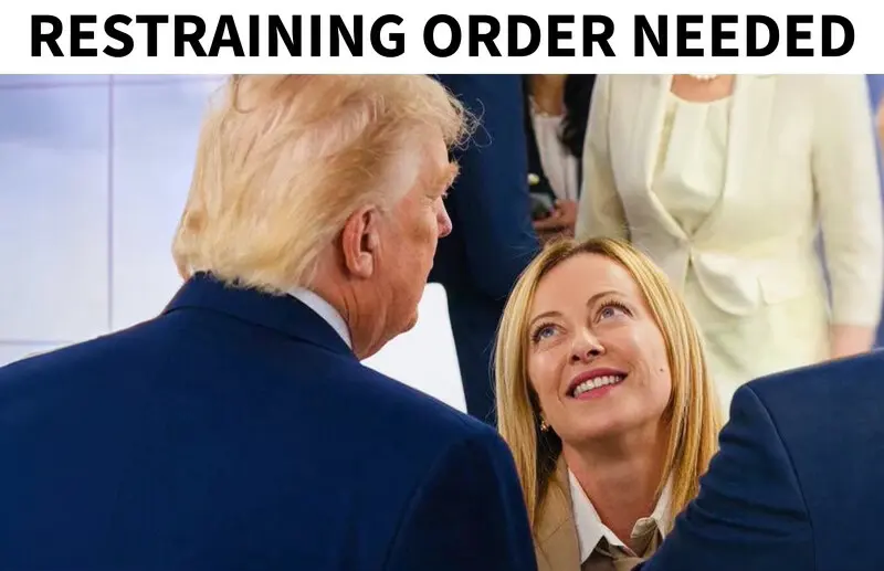 Trump vuelve a burlarse de Meloni antes de cumbre OTAN y pide "orden de alejamiento"
