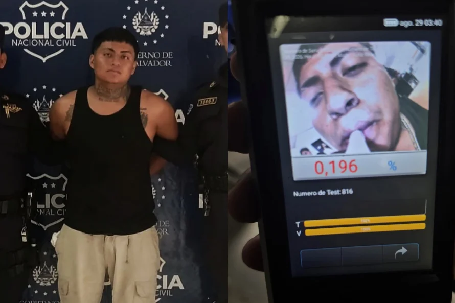 Un joven fue detenido tras chocar varios carros mientras manejaba ebrio en San Miguel