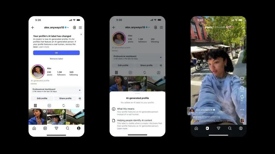 Instagram identificará perfiles creados con inteligencia artificial