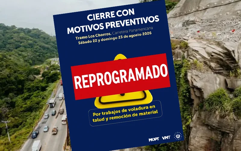 MOPT suspende cierre en tramo Los Chorros, anunciará nueva fecha próximamente