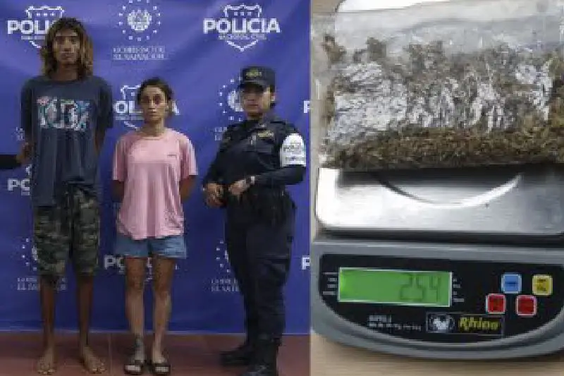 PNC captura a dos personas, entre ellas una guatemalteca, por posesión de drogas en Chiltiupán