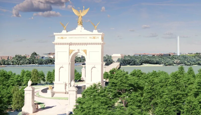Trump convertirá el Arco del triunfo de Washington en complejo militar