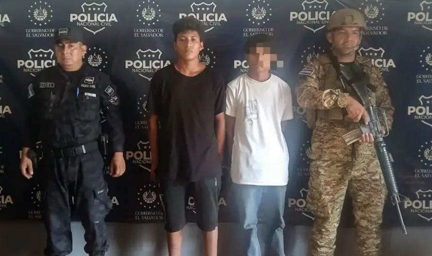 Capturan a “Lewandowski” y a “Smaylin”, dos pandilleros de la MS-13 en Nahuizalco
