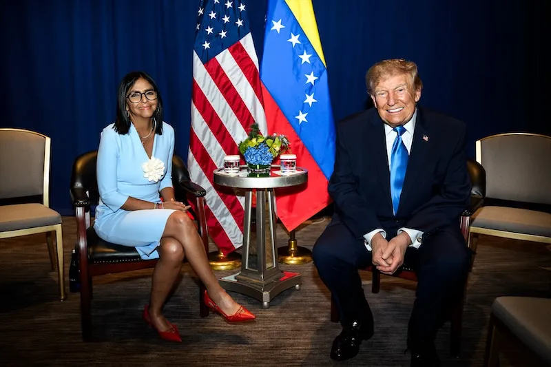 Rubio afirma que la reunión entre Trump y Delcy Rodríguez fue "breve" pero hablaron sobre economía y elecciones