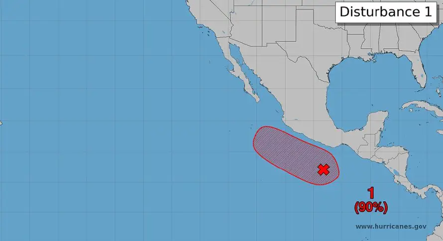 NHC eleva a 90 % la probabilidad de ciclón tropical en las próximas 48 horas frente a El Salvador