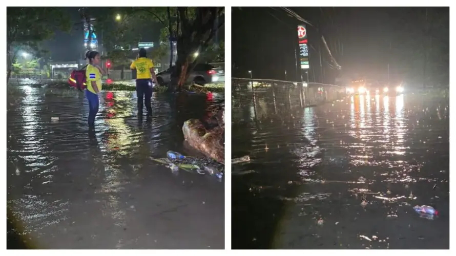 Motociclista y pasajero son arrastrados por corriente tras inundación por lluvias en Ciudad Arce