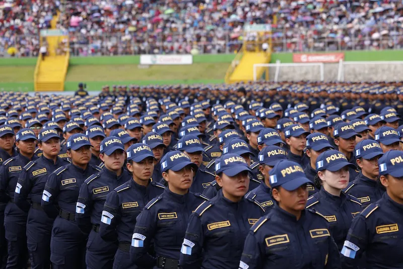 Guatemala incorpora 3,000 nuevos policías para reforzar la seguridad nacional