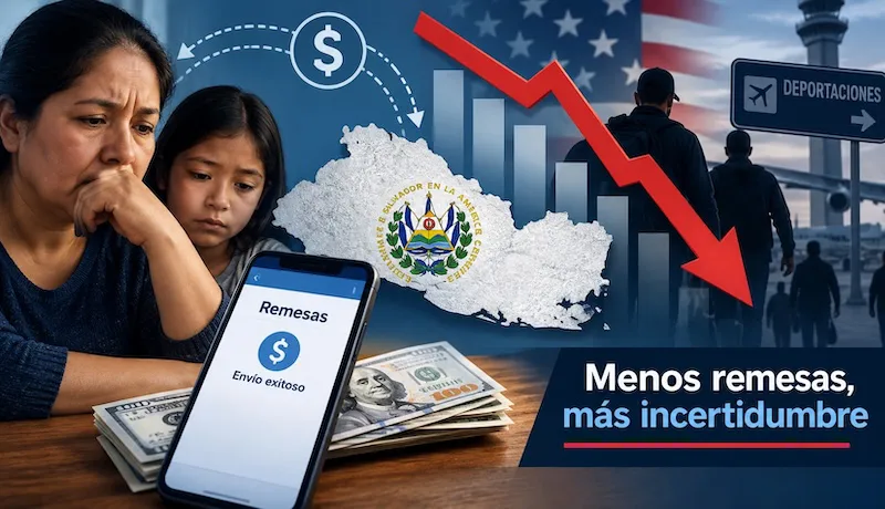 La llegada de remesas a El Salvador pierde impulso este año y se agravará en 2027