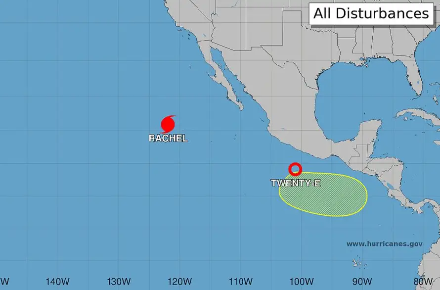 Se forma la Depresión Tropical 20-E en el Pacífico y el MARN vigila un nuevo desarrollo ciclónico cerca de El Salvador
